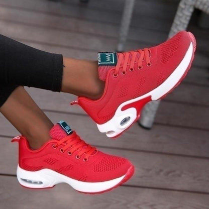Comfortable Sneakers for Women with Lace Up Breathable Mesh Athletic Running Style