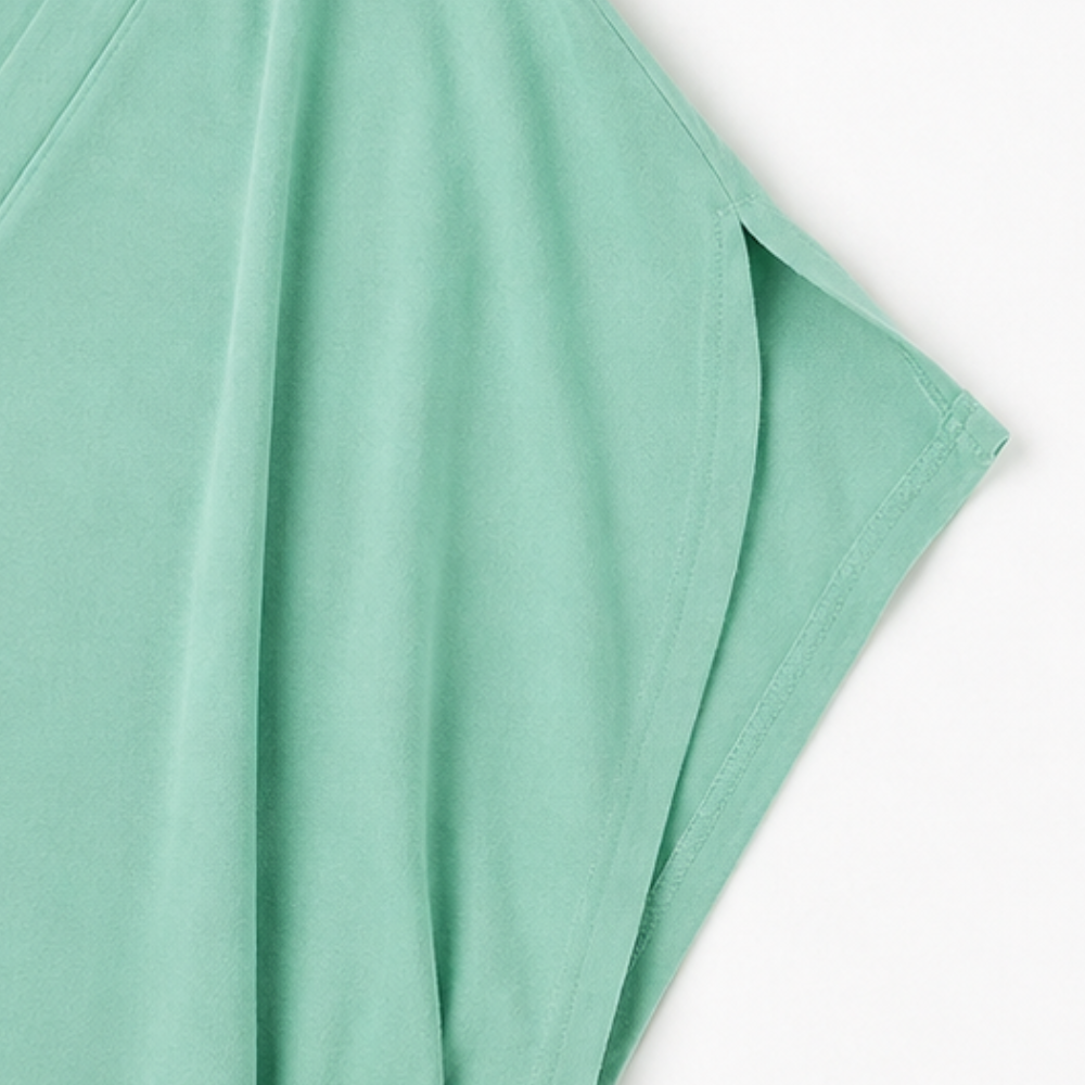 Effortless Batwing Mini Dress for Women with V Neck Wrap Tulip Hem Flowing Style