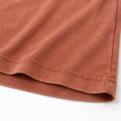 Effortless Garment Dyed Skort Two Piece Set for Women with Crew Neck Sleeveless Wrap Hem Fall Casual Style