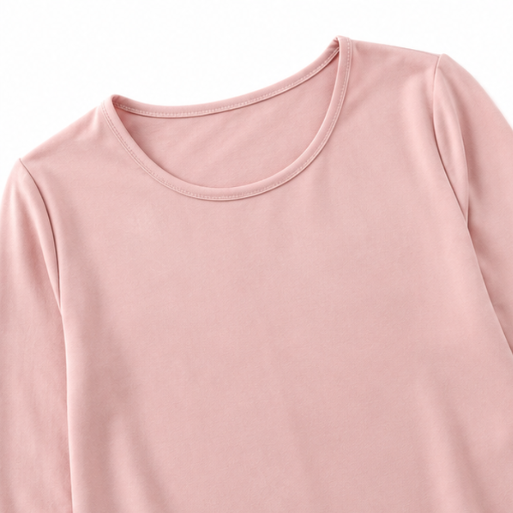 Effortless Floral Wide Leg Set for Women with Round Neck Long Sleeve Layered Hem Two Piece Style
