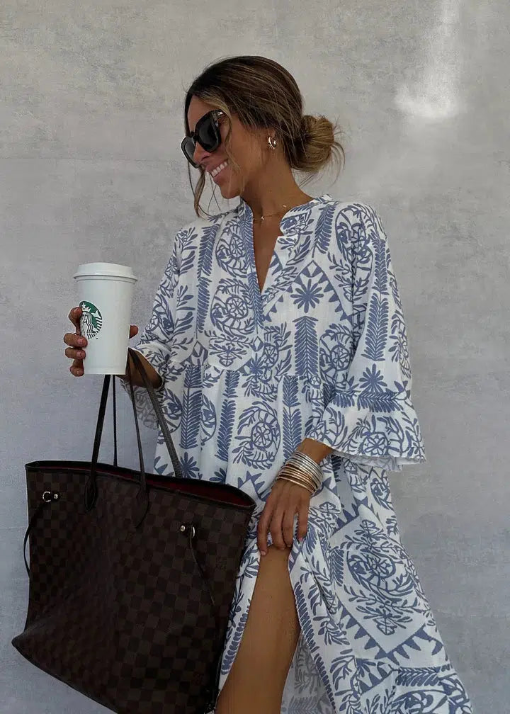 Isla | Elegant Boho Casual Maxi Dress for Women with Floral Print