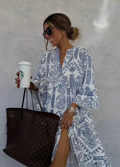 Isla | Elegant Boho Casual Maxi Dress for Women with Floral Print
