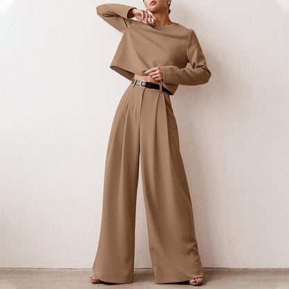 Celeste | Elegant Two Piece Outfit Set for Women with Wide Leg Pants