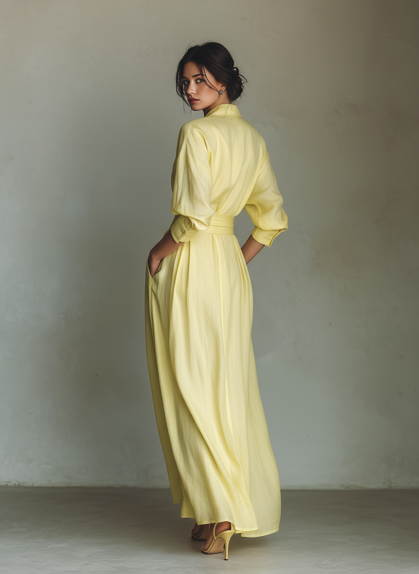 Effortless Ivory Linen Maxi Dress for Women with Crew Neck Asymmetric Hem Sleeveless Casual Summer Style