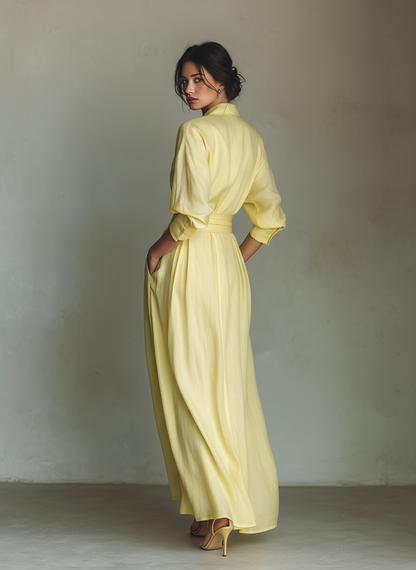 Effortless Ivory Linen Maxi Dress for Women with Crew Neck Asymmetric Hem Sleeveless Casual Summer Style