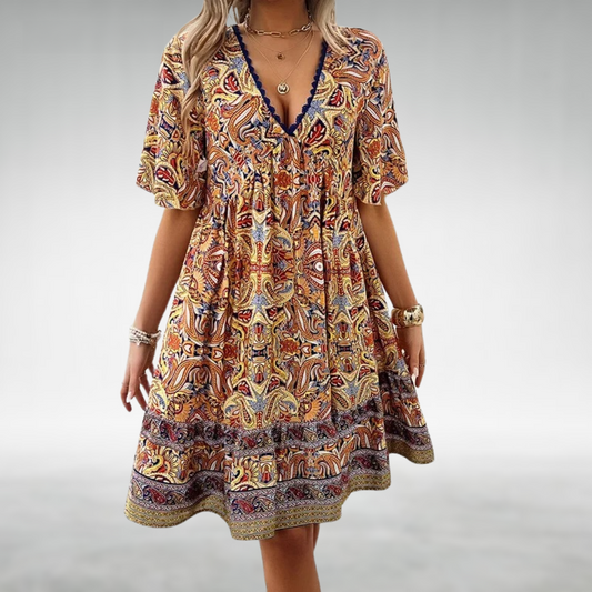 Olivia | Elegant Boho Sundress for Women in Casual Mini Style