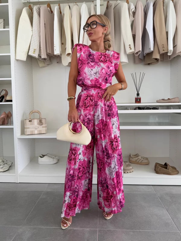 Simone | Elegant Two Piece Outfit Set for Women with Wide Leg Pants