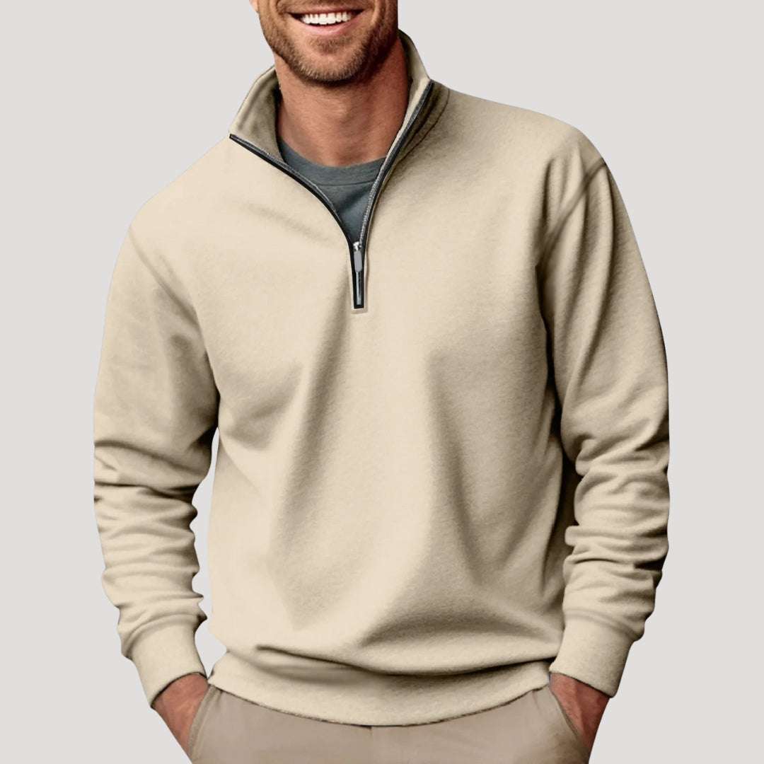Stephen | Men’s Casual Quarter Zip Collar Sweatshirt
