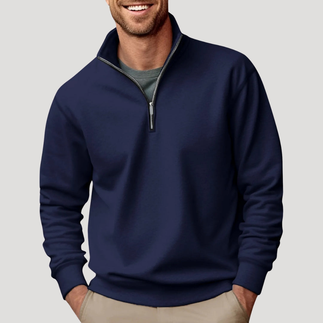 Stephen | Men’s Casual Quarter Zip Collar Sweatshirt