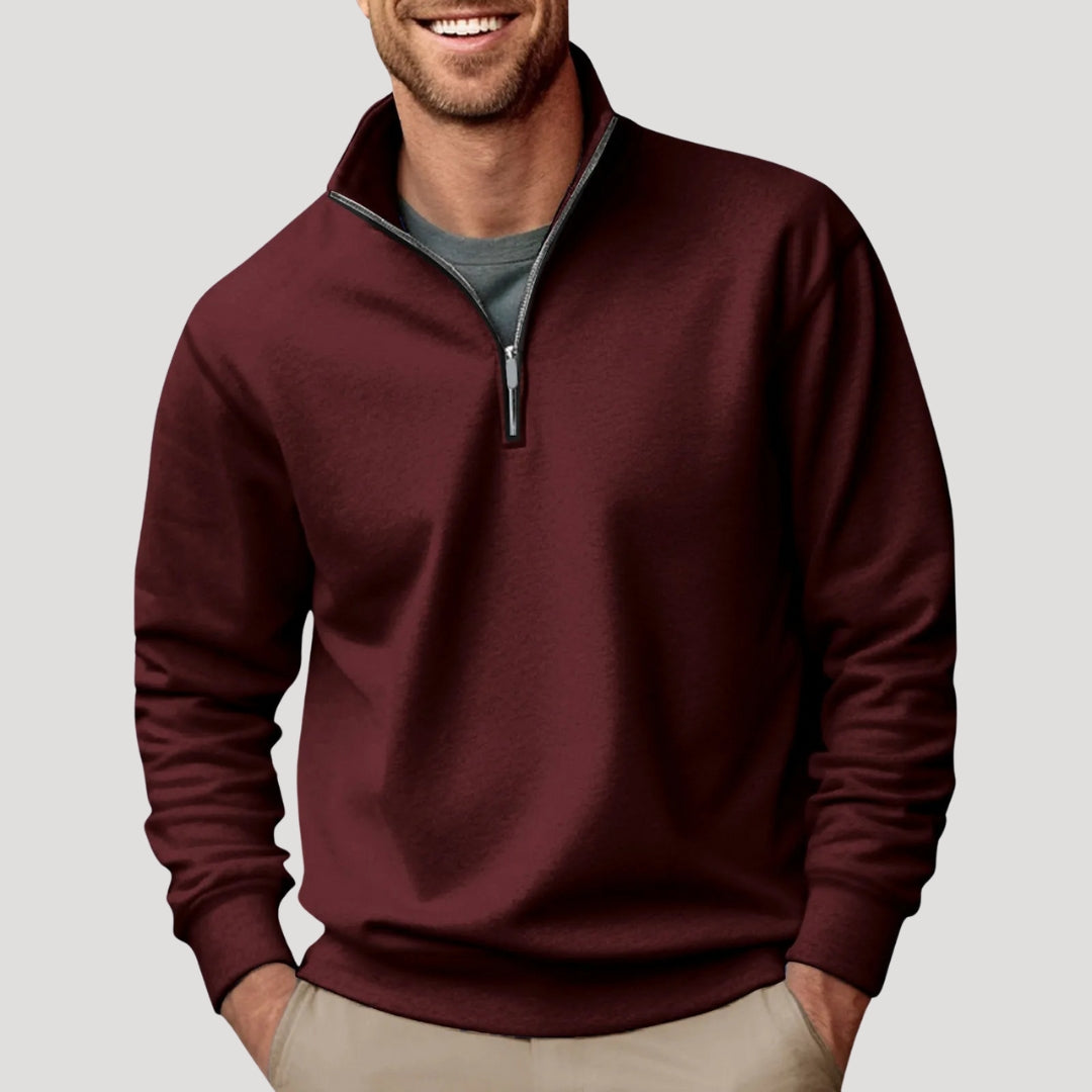 Stephen | Men’s Casual Quarter Zip Collar Sweatshirt