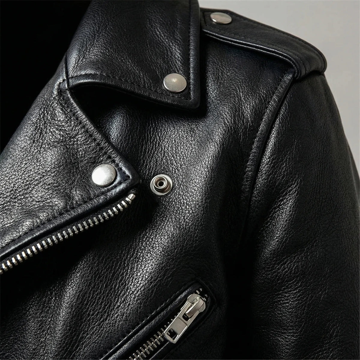 Women's Faux Leather Moto Jacket Biker Asymmetric Zip Belted Notch Lapel Zip Cuffs Cropped