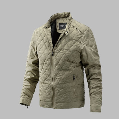Effortless Windbreaker Jacket for Men with Stand Collar Long Sleeve Zip Up Hooded Outdoor Style