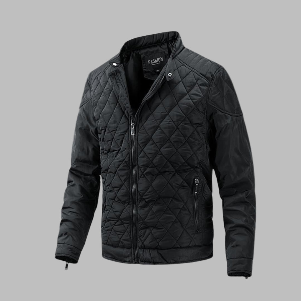 Effortless Windbreaker Jacket for Men with Stand Collar Long Sleeve Zip Up Hooded Outdoor Style