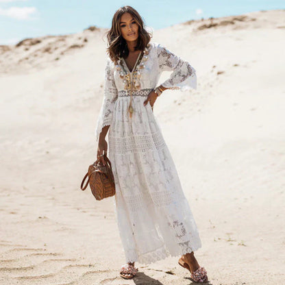 Beatrice | Women Bohemian Long Sleeve Maxi Dress