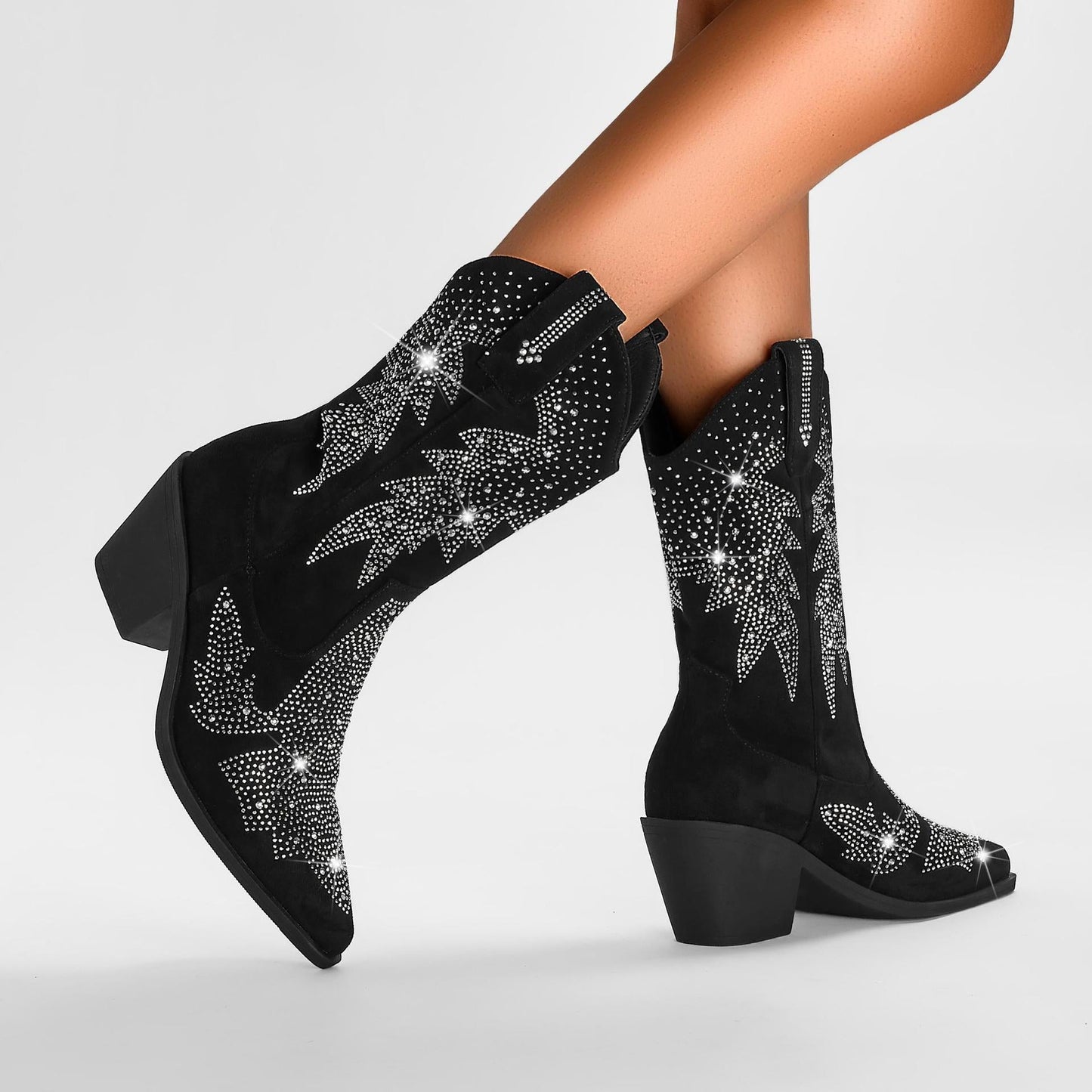Lucille | Women’s Trendy Western Boots with Rhinestone Detail