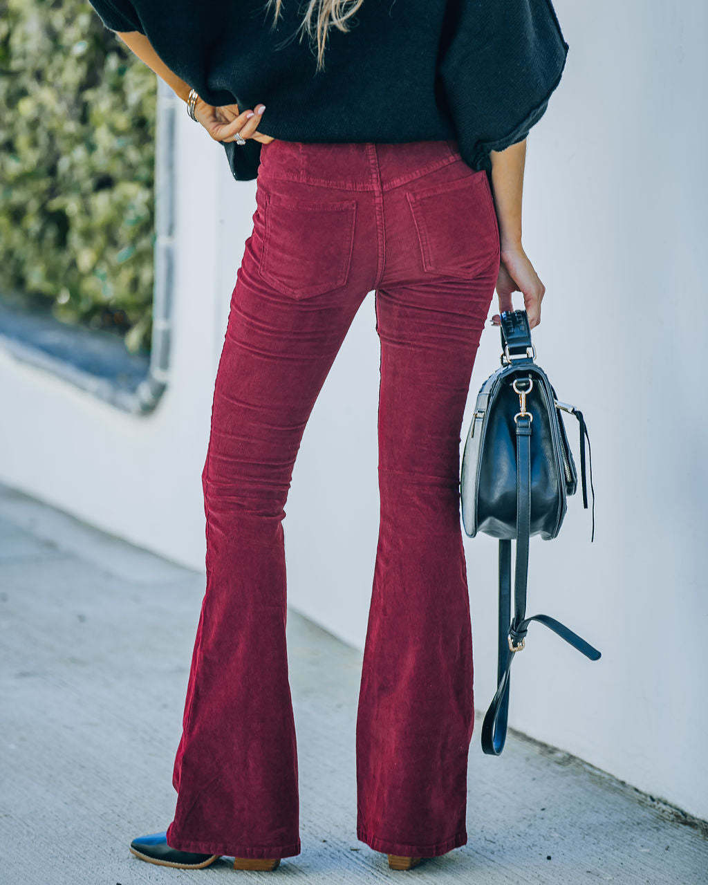 Effortless Corduroy Flare Jeans for Women with High Waisted Bootcut Stretch Casual Style