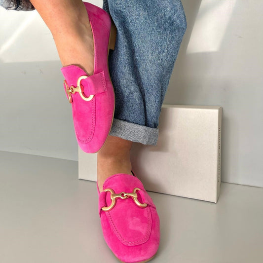 Elegant Pink Loafers for Women with Slip On Penny Toe Comfortable Casual Style