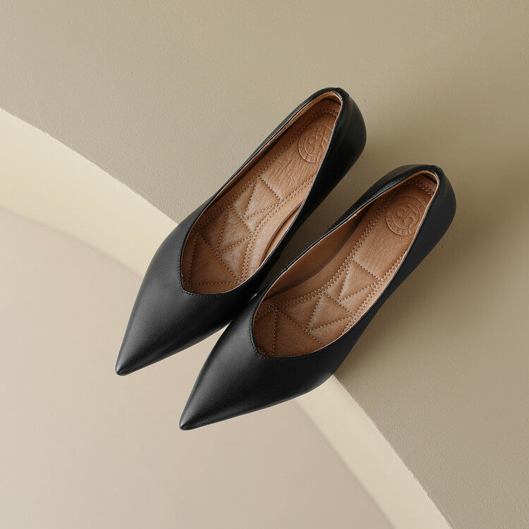 Elegant Wedding Shoes for Women with Pointed Toe Kitten Heel Slip On Style