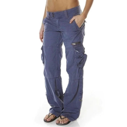 Effortless Wide Leg Cargo Pants for Women with Low Rise Belted Multi Pocket Relaxed Style