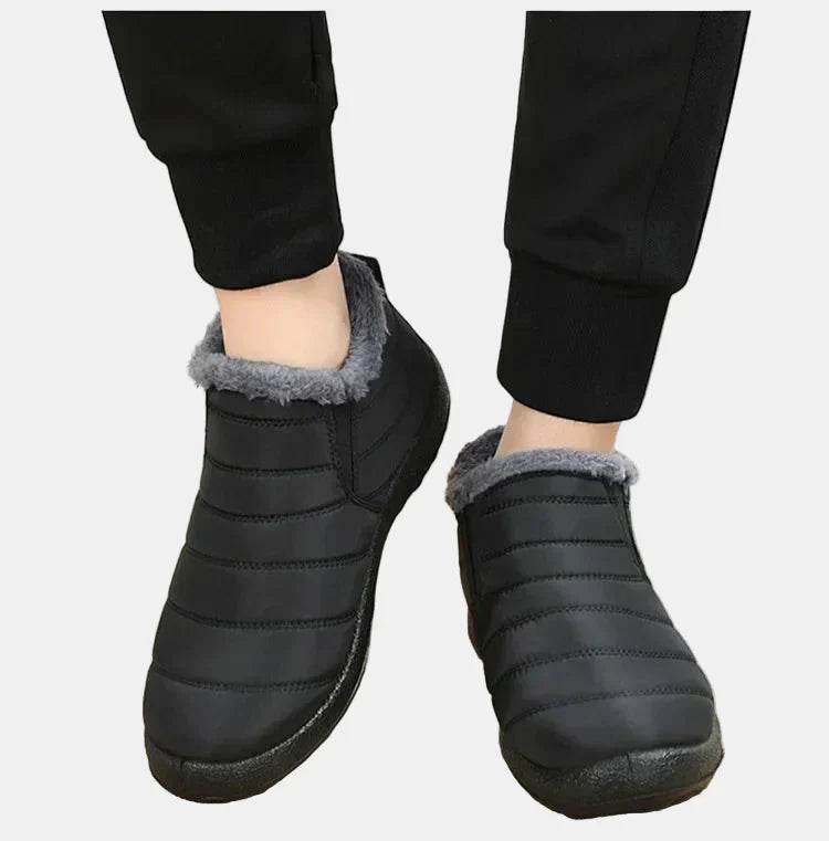 Cozy Fleece Lined Rainproof Boots for Women with Waterproof Slip On Ankle Winter Style