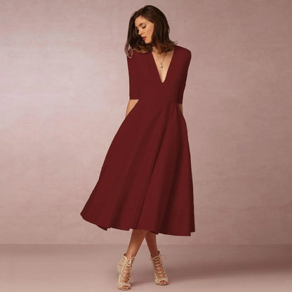 Nicole | Women Ivoire Midi Dress Fitted Elegant Cut
