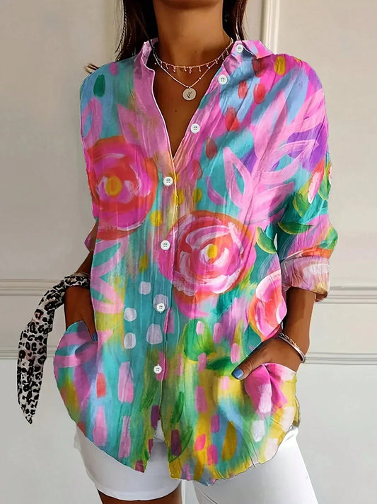 Tina | Colorful Pattern Blouse