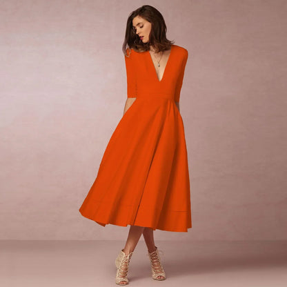 Nicole | Women Ivoire Midi Dress Fitted Elegant Cut