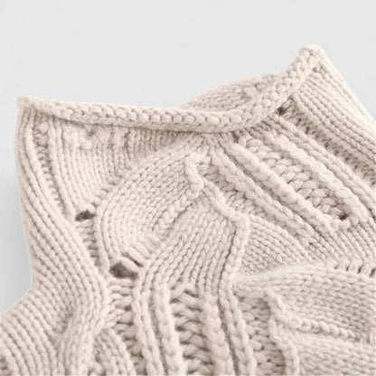 Comfortable Cable Knit Sweatshirt for Women with Turtleneck Long Sleeve Oversized Relaxed Style