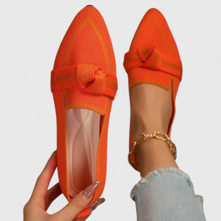 Stylish Loafers for Women with Bow Detail Pointed Toe Slip On Flat Style