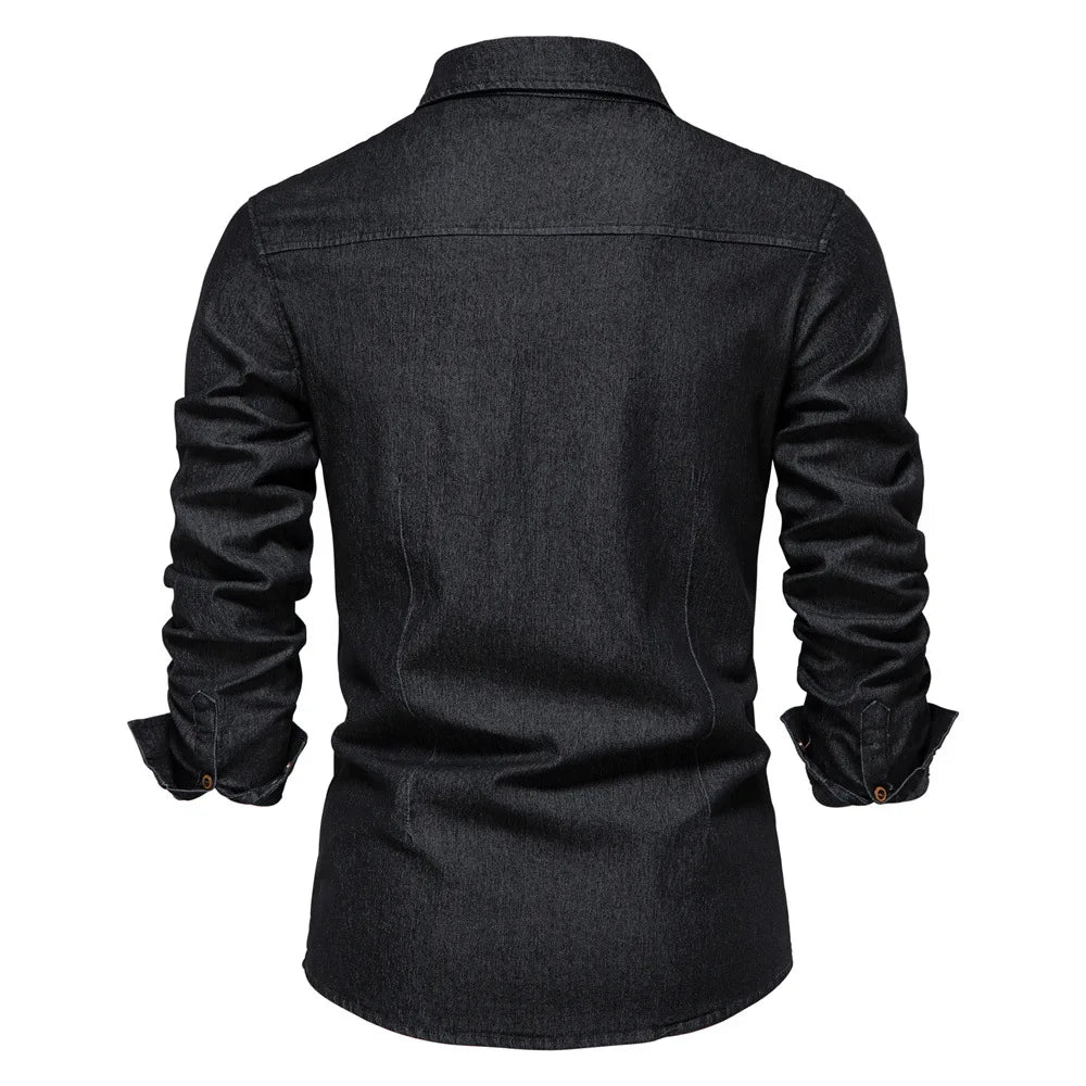 Bruce | Men’s Denim Button-Up Shirt