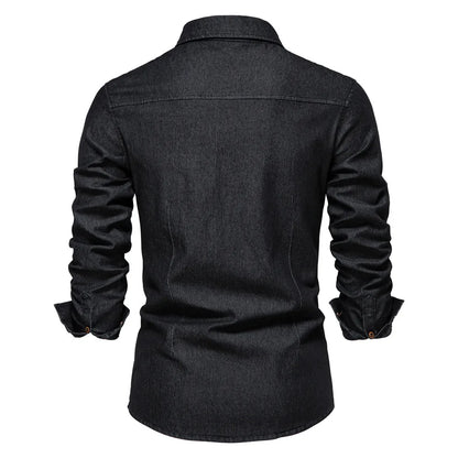 Bruce | Men’s Denim Button-Up Shirt