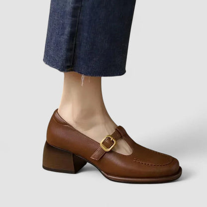 Stylish Mary Jane Shoes for Women with Buckle Strap Square Toe Flat Style
