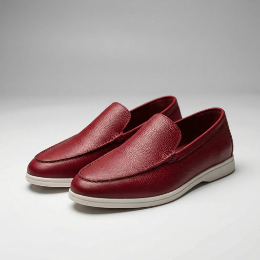 Comfortable Loafers for Men with Round Toe Slip On Faux Leather Moccasin Driving Style