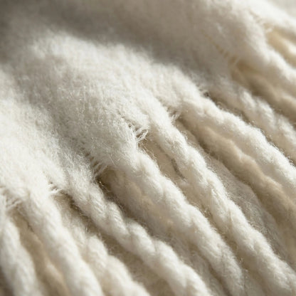 Cozy Wrap Scarf for Women with Tassel Fringe Soft Brushed Oversized Blanket Style