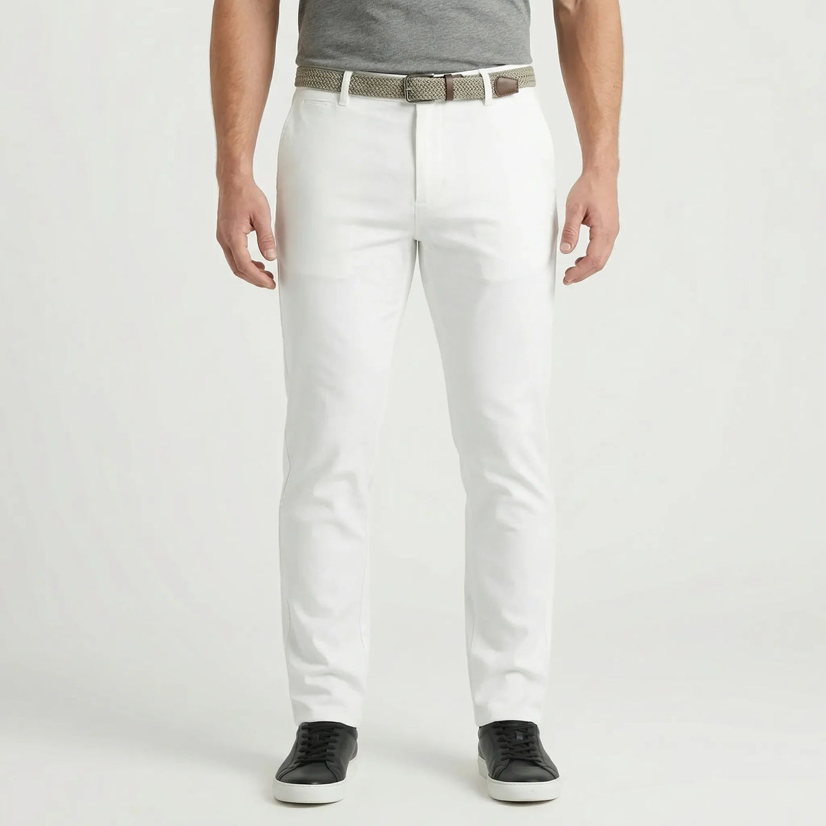 Comfortable Chino Pants for Men with Flat Front Slim Fit Tapered Stretch Casual Style