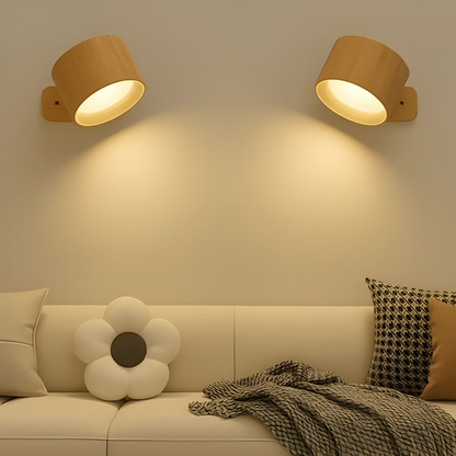Rechargeable LED Wall Lamp Adjustable Magnetic Mount Cordless Sconce Light