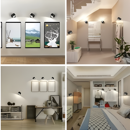 Rechargeable LED Wall Lamp Adjustable Magnetic Mount Cordless Sconce Light