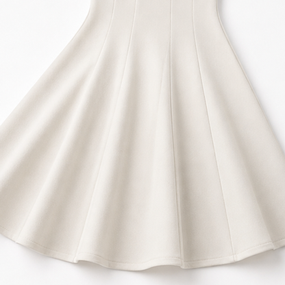 Elegant Satin Midi Dress for Women with Square Neck Cap Sleeve Fit and Flare Fall Wedding Guest Style