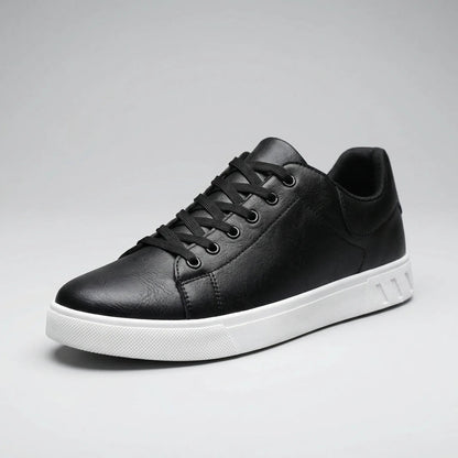 Stylish Low Top Sneakers for Men with Round Toe Lace Up Cupsole Minimalist Court Style