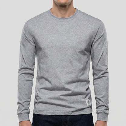 Cozy Crew Neck Knit Sweater for Men with Round Neck Long Sleeve Ribbed Trim Slim Style