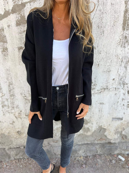 Effortless Knit Cardigan Sweater for Women with Open Front Long Sleeve Longline Relaxed Casual Style