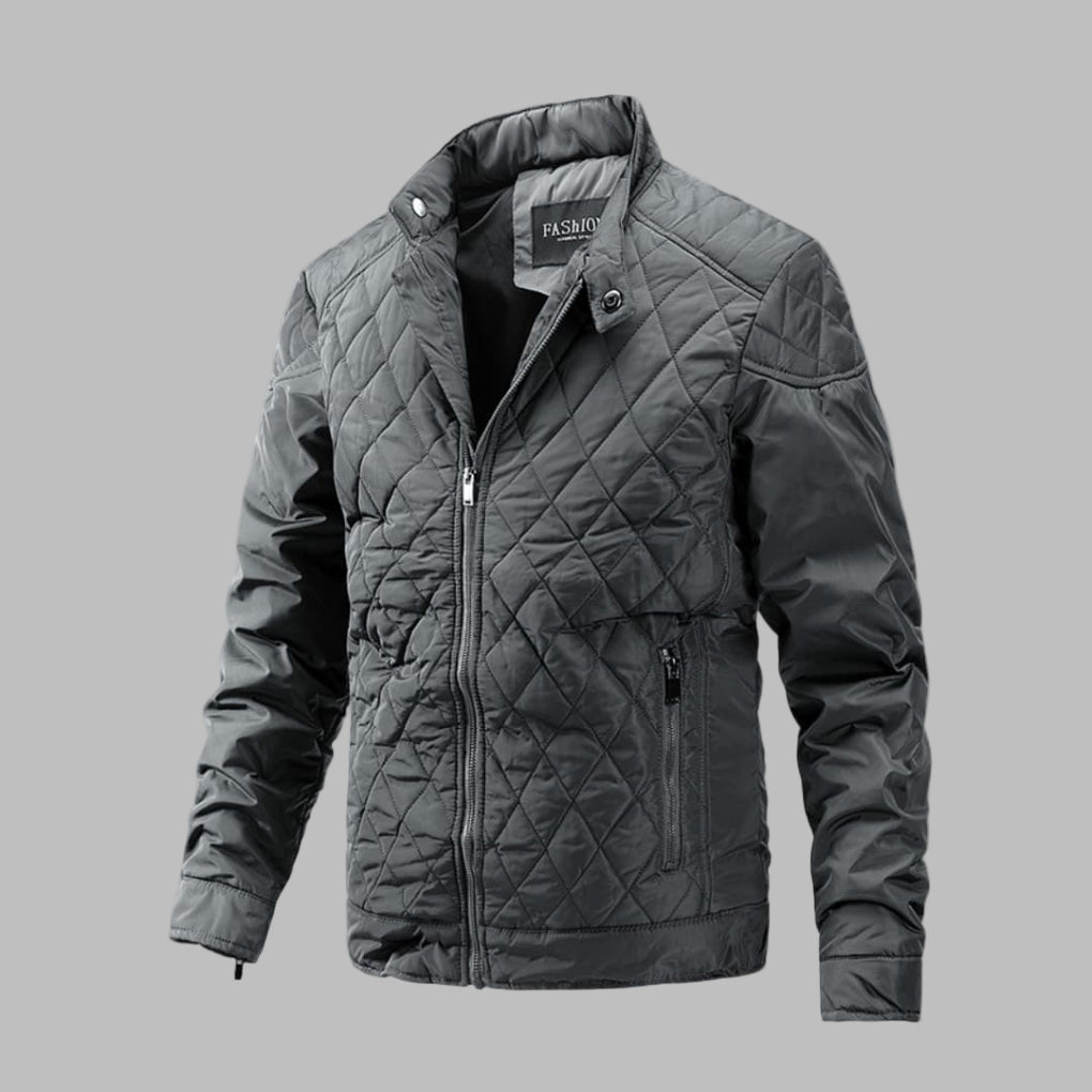 Effortless Windbreaker Jacket for Men with Stand Collar Long Sleeve Zip Up Hooded Outdoor Style