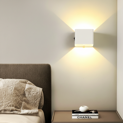 Cube Wall Lamp Motion Sensor Rechargeable LED Up Down Cordless Indoor Sconce Wall Light