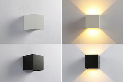 Cube Wall Lamp Motion Sensor Rechargeable LED Up Down Cordless Indoor Sconce Wall Light