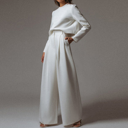 Celeste | Elegant Two Piece Outfit Set for Women with Wide Leg Pants