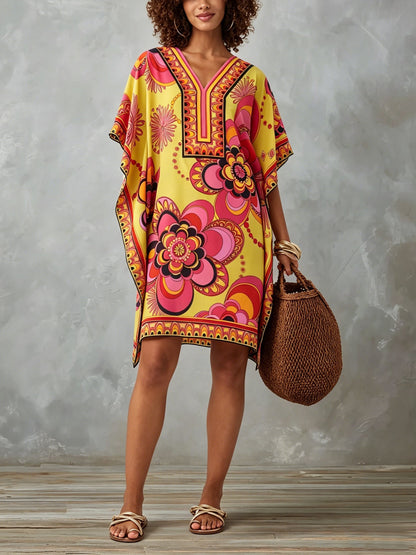 Effortless Floral Sundress for Women with Smocked Bodice A-Line Casual Summer Style