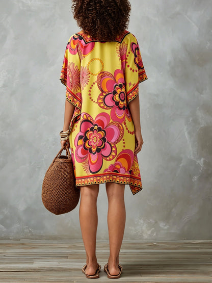 Effortless Floral Sundress for Women with Smocked Bodice A-Line Casual Summer Style