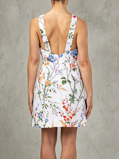 Effortless Floral Sundress for Women with Smocked Bodice A-Line Casual Summer Style