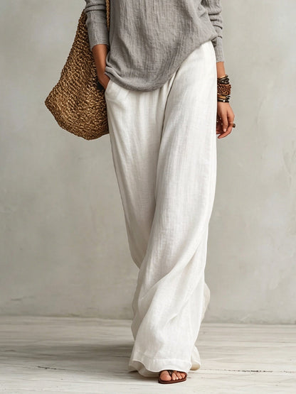 Effortless Grey V Neck Blouse for Women with Long Sleeve Relaxed Draped Flowy Style