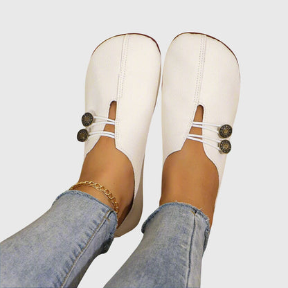 Comfortable Flat Shoes for Women with Soft Suede Toggle Lace Slip On Barefoot Style